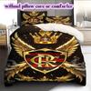 Flamengo football soccer Pattern Bedding,Quilt Set Quilt Cover Pillowcase Home Birthday Gift (1*duvet cover+2*pillowcase,without core)