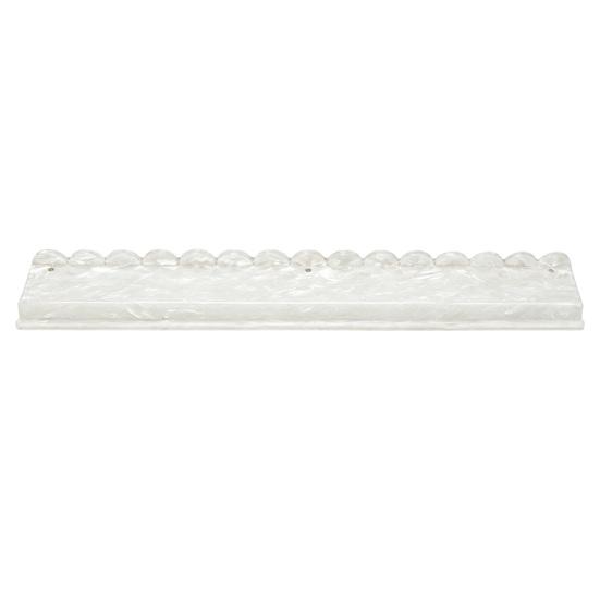 1/4Pcs Mahjong Rack with Detachable Magnetic Pusher Scalloped Acrylic Mah Jongg Tile Holder