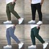 Men Casual Nine Pants With Polyester Fabric For Autumn Everyday Wear