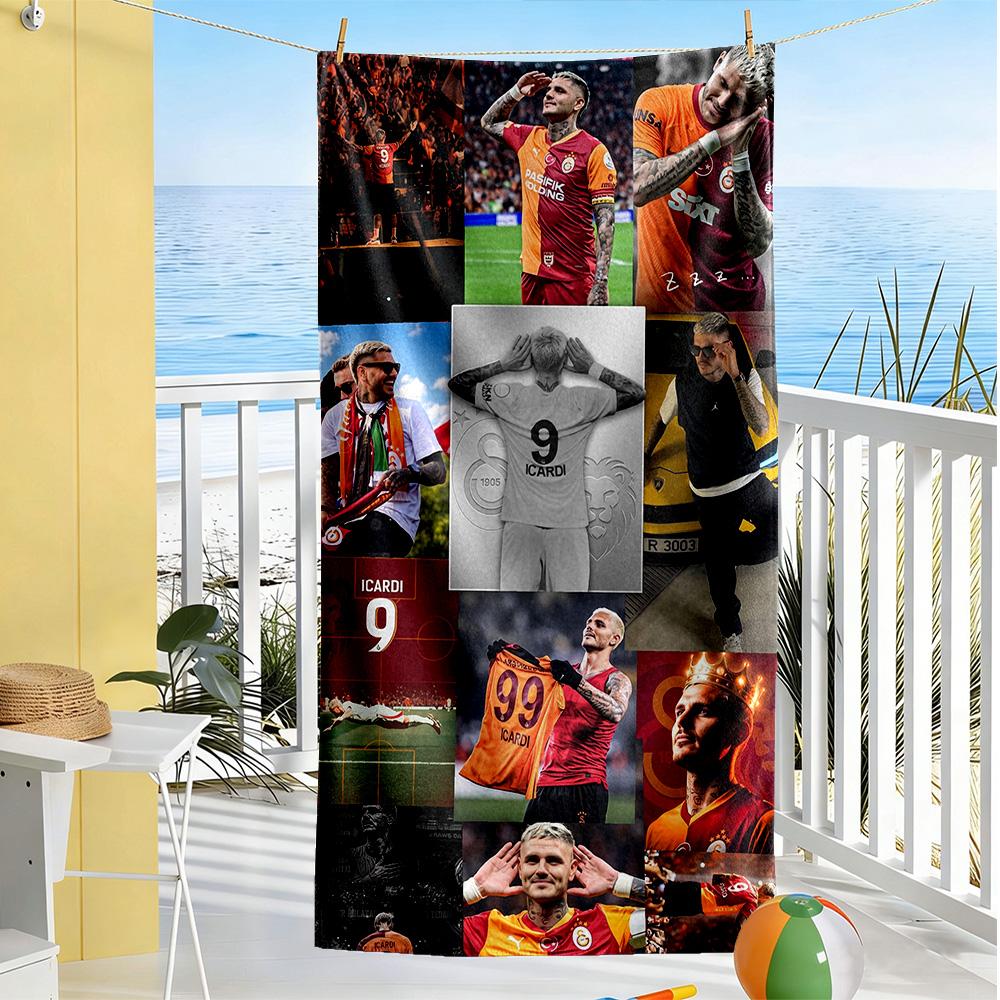 Galatasaray Beach Towel Super Soft & Absorbent Comfortable Lightweight Suitable for Sports, Travel, Swimming, Yoga, Bathroom, Beach, And Pool