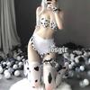 New Sexy Lingerie Cos Cow Maid Costume Cosplay Uniform Set Tankini Bikini Swimsuit Anime Girls Swimwear Lolita Bra and Panty
