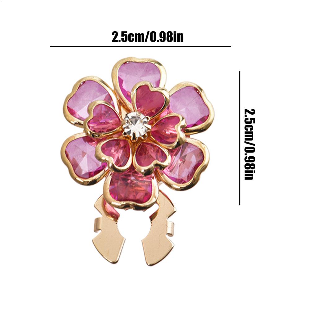 Button Covers for Women Rhinestone Alloy Pins Cuff Link Jewelry Fashion Accessories for Blouses Dress Suit Wedding Party