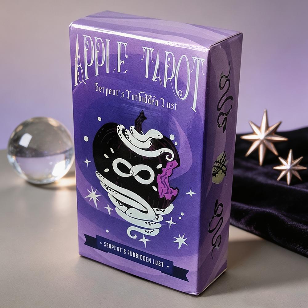 Apple Tarot Deck, Serpent's Forbidden Lust Tarot Cards 10.3*6cm, 78 Purple Pink Witch Tarot Cards