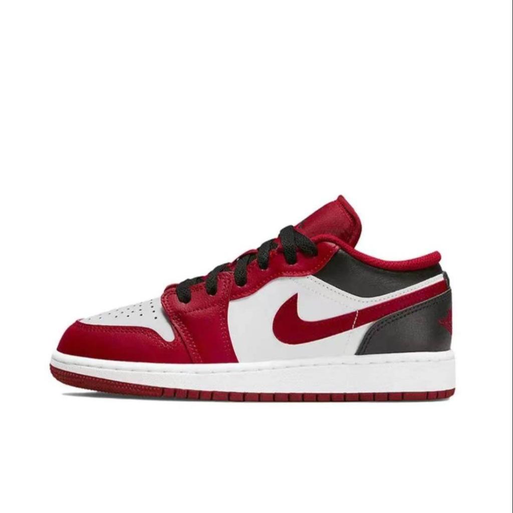 Jordan Air Jordan 1 Low Top Vintage Basketball Shoes GS Red 553560-163(Team18-SBOX)