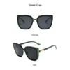 Brand Designer Cat Eye Sunglasses Woman Vintage Black Mirror Sun Glasses For Fashion Big Frame Cool Sexy Female Oculos