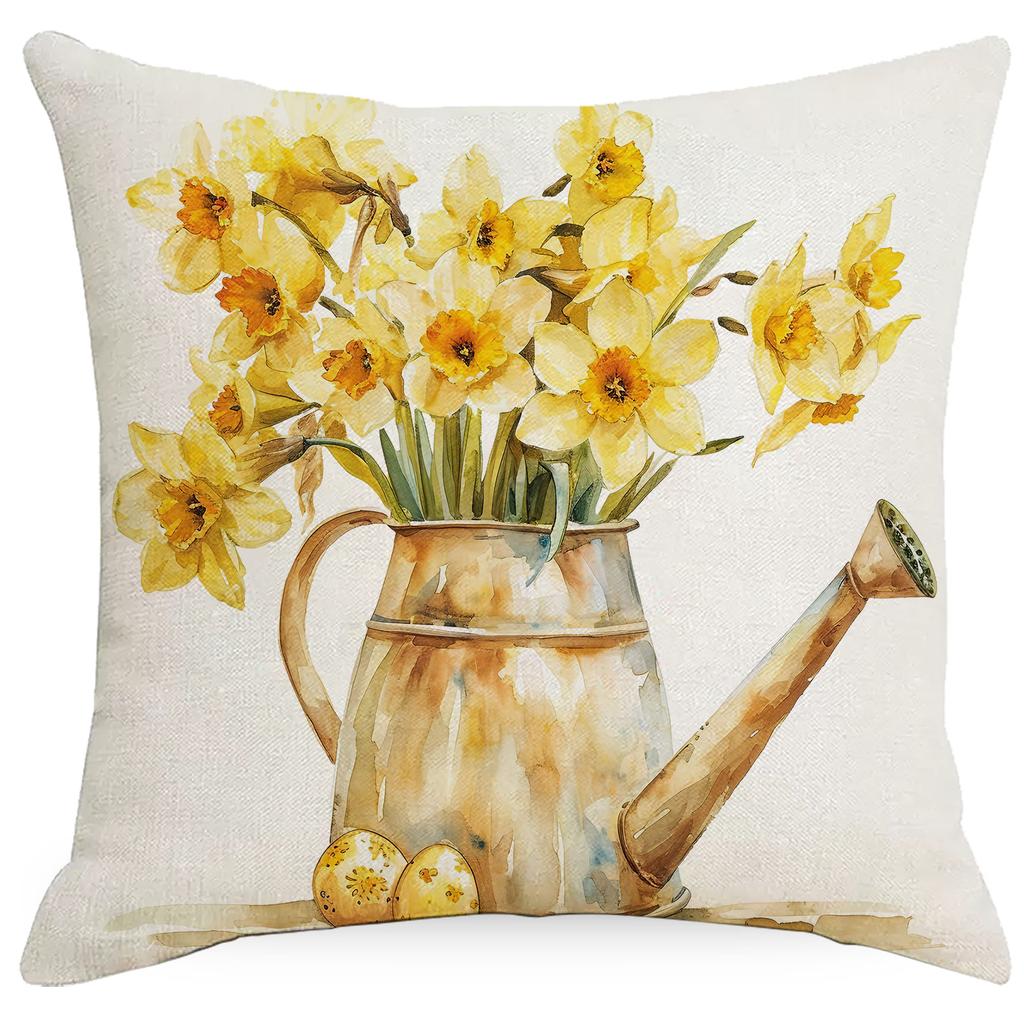 New Easter Pillowcase Country Cartoon Rabbit Easter Egg Pillowcase Sofa Cushion Pillowcase