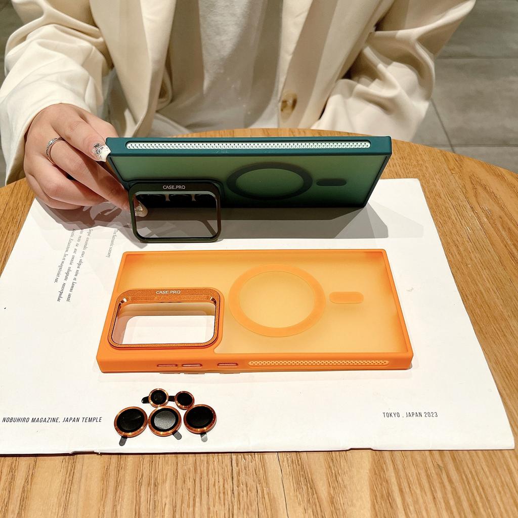 Samsung S25 Ultra Lens Bracket Magnetic Suction Phone Case Suitable for S24 Skin Scrub S25 Lens Film Protection Case