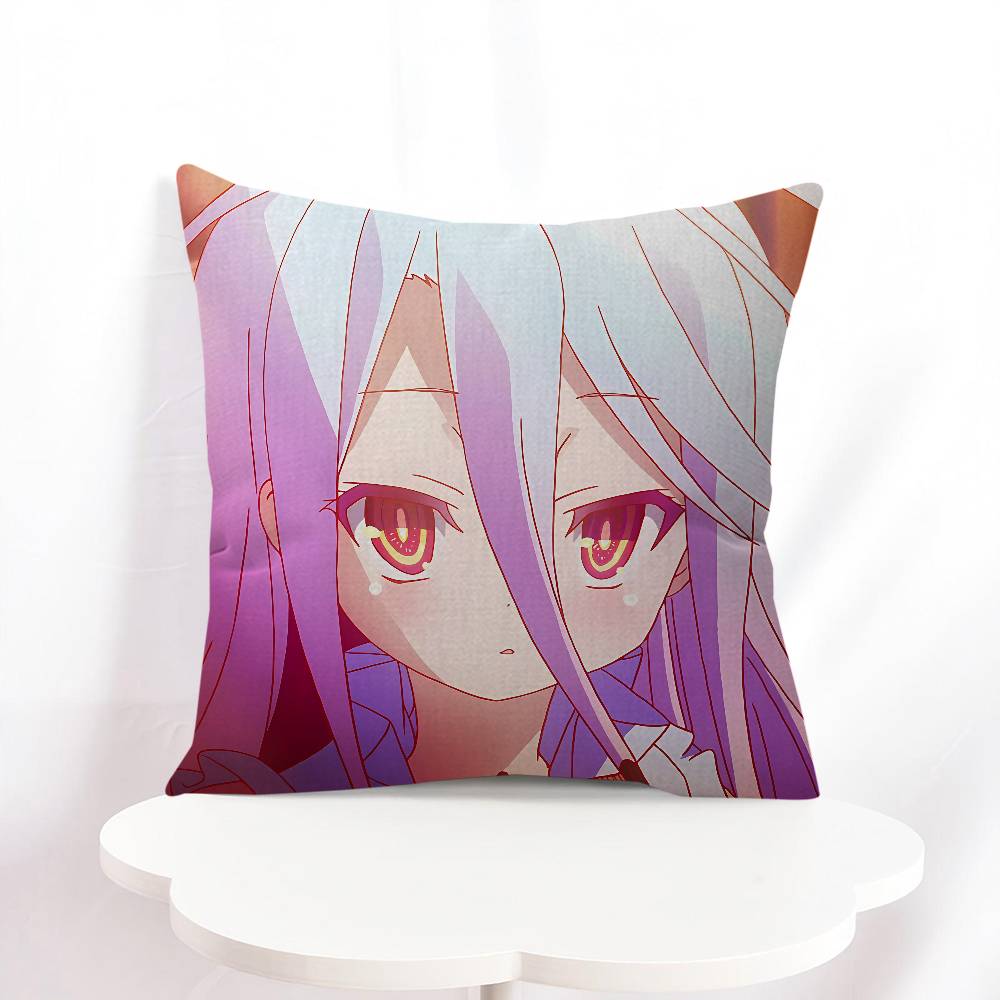 NO G-GAME NO LIFE Shiro 45*45cm Cushion Cover Pillow Cover Decor Pillowcase Home Pillowcase For Couch Pillow