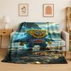 Cartoon SSpongeBob Patrick Star Flannel Blanket Soft Warm Throw Blanket for Bedroom Living Room Bed Travel Camping Picnic Kid