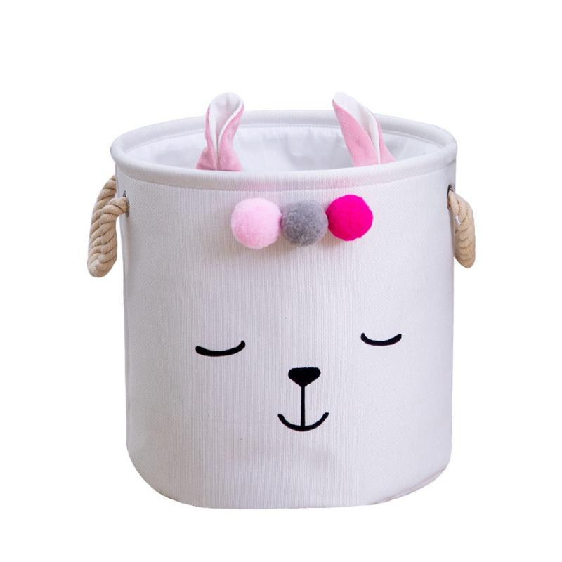 

Большой тканевый ящик для хранения с затягивающимся верхом, складной и органайзер, ящик для хранения одежды White round barrel