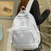 Mochila estilo universitario japonés para chica, mochila a rayas frescas con encaje, mochila escolar para estudiante, gran capacidad, mochila casual para estudiante de secundaria