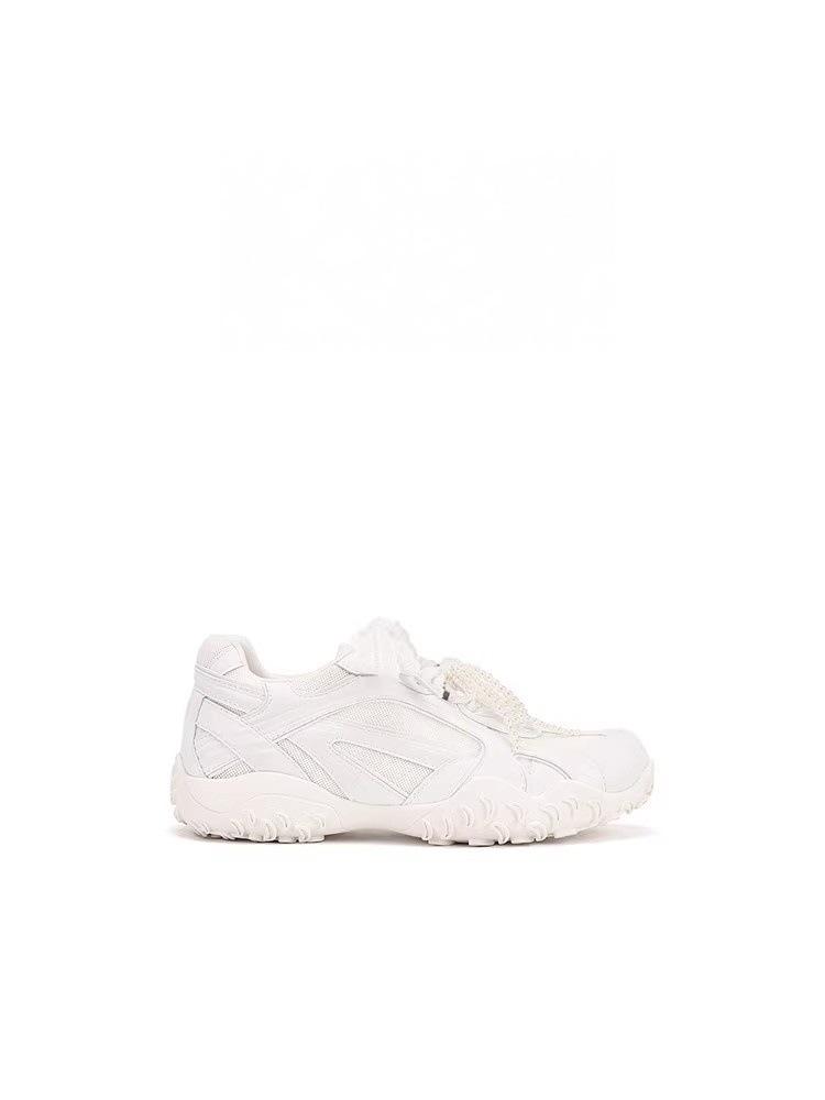 Crescent moon bottom~ lace pearl belt inner height increase casual Forrest Gump shoes women's lace-up versatile spring new German training shoes