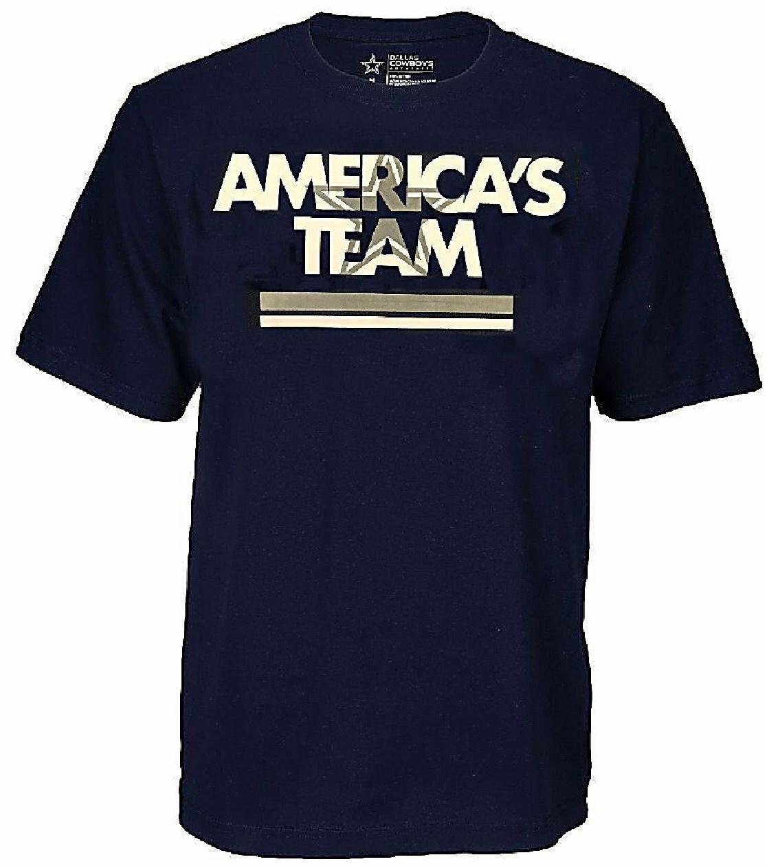 Dallas Cowboys Mens Navy Team Stripe Short Sleeve T shirt (Medium) S