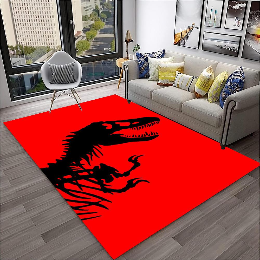 Jurassic Park Dinosaur Cartoon Child Carpet Rug for Home Living Room Bedroom Sofa Doormat Decor,Play Area Rug Non-slip Floor Mat