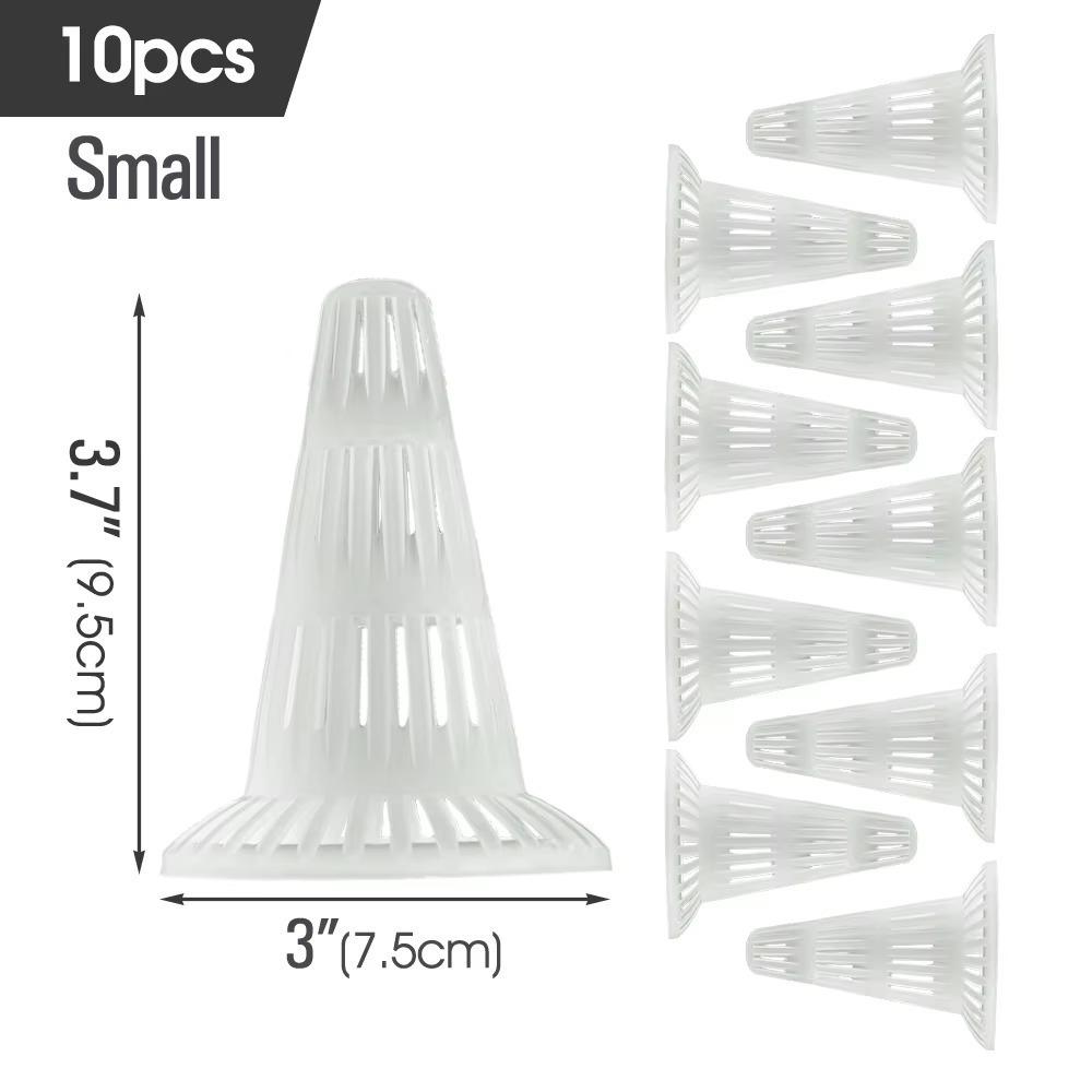 10pcs Leakproof Flower Pot Bottom Net Breathable Bonsai Pot Conical Bottom Durable Hole Mesh Cup