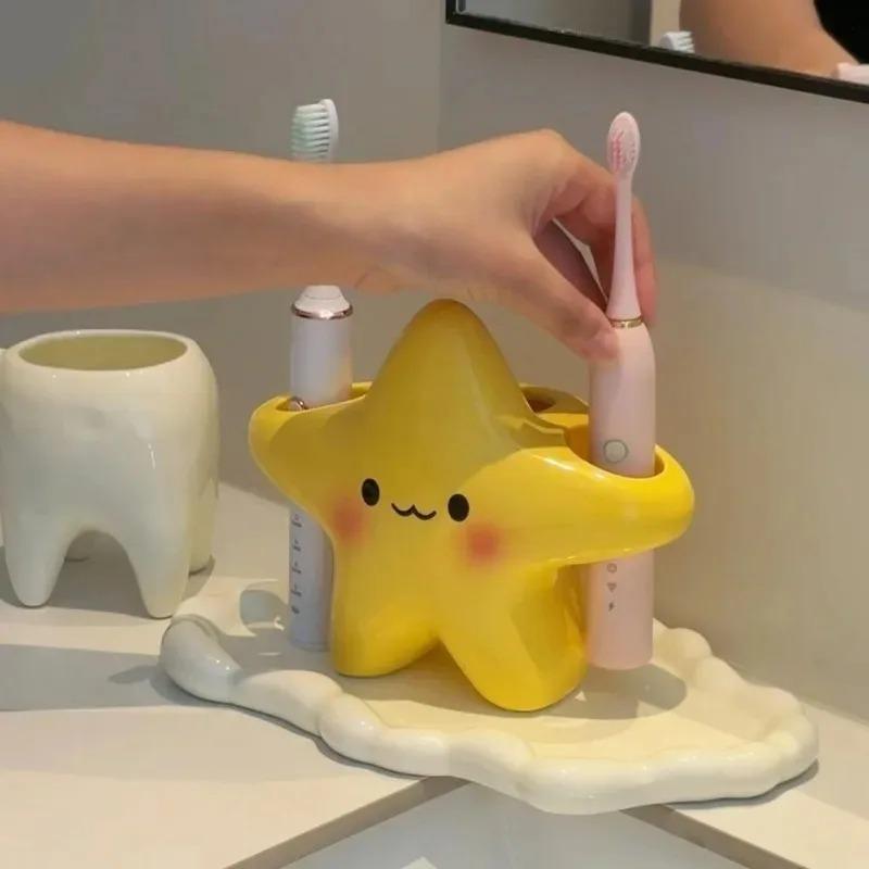 1-20PCSStar Shape Plastic ElectricToothbrush HolderOrganizer for Toothbrush ToothpasteCute Home Decor Storage Ideal Holiday Gift