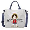 One Piece Canvas Bags Luffy Cartoon Anime Figures Print Shoulder Bag Outdoor Large Capacity Trendy Crossbody Handbag Gifts Poseable Articulated Scale