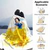 1pc Cartoon Snow White Blanket, Home Decorative Throw for All Seasons, Soft Flannel Throw Blanket, Versatile & Cozy for Bedroom, Soft Warm Blanket As