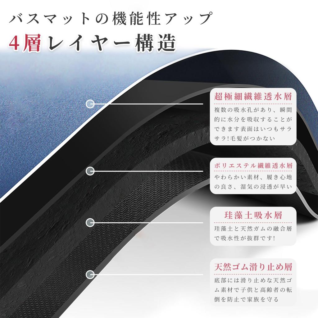 Tokyo Hoshikawa Diatomaceous Earth Bath Mat for Soft Bath for Dressing and Lavatory Easy To and [New 2024] Quick-Drying, Mat, Absorbent,