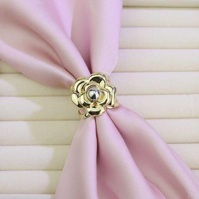 18K Gold Rose Scarf Buckle & Versatile Overcoat Waist Belt for Women