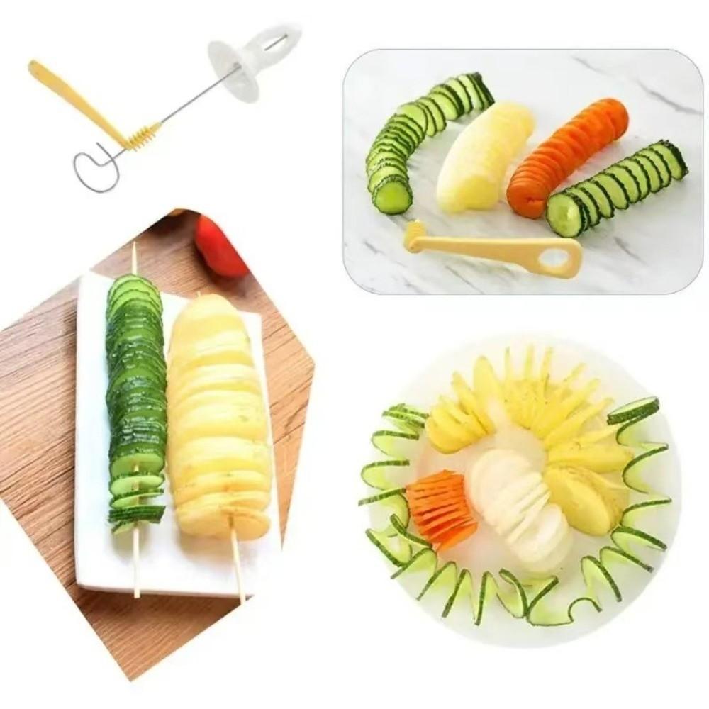 Twisted Slice Potato Spiral Cutter Whirlwind Potato Potato Tower Tool Potato Slicer  BBQ Skewers