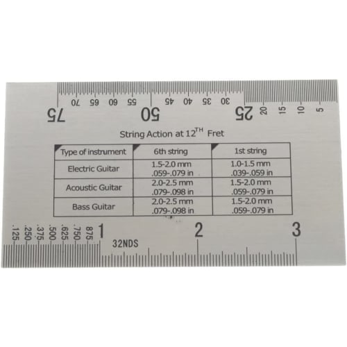 YFFSFDC String Action Ruler for Adjusting String, Fret, Saddle, and Nut Height, Measuring Guitar String Height with Guide