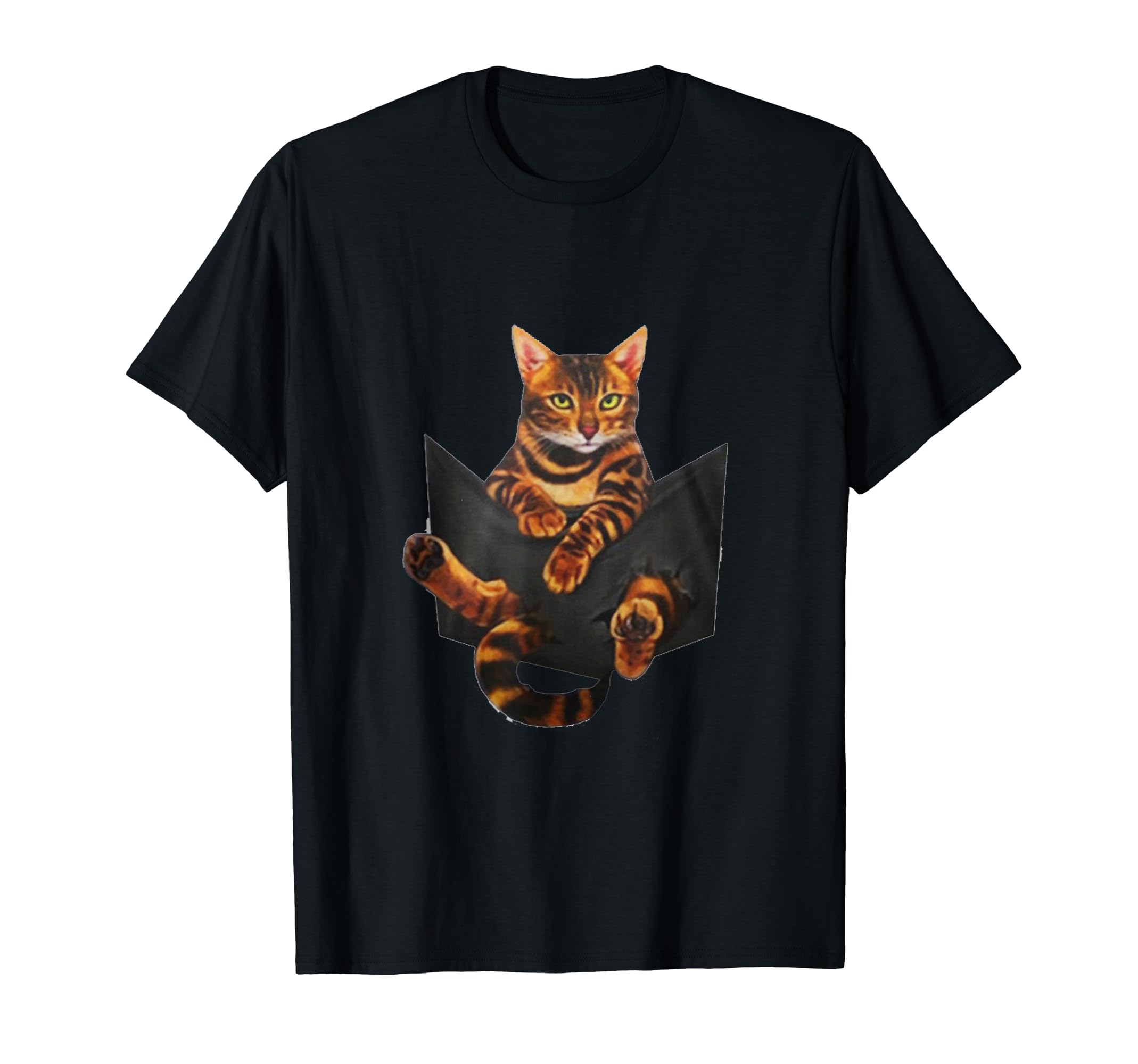 

Cat Lover Gift Bengal in Pocket Funny Kitten Face T-Shirt
