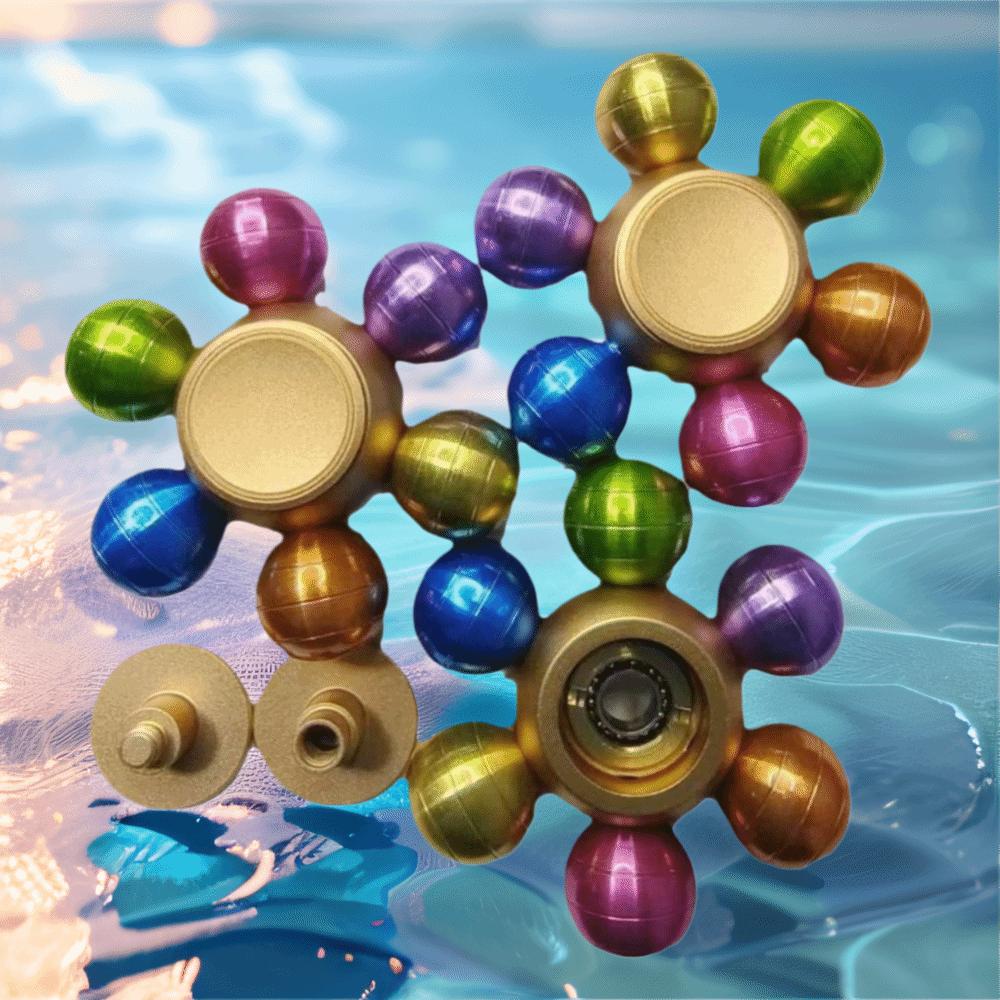 Silent Bearing Hand Spinner Gearwheel Rotator Design Spring Gear Chain Gyroscope  Classic Toys