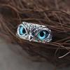 Rust-proof Eye Owl Ring Alloy Made And Adjustable Size Eye Ring Party Casual Metallic Luster