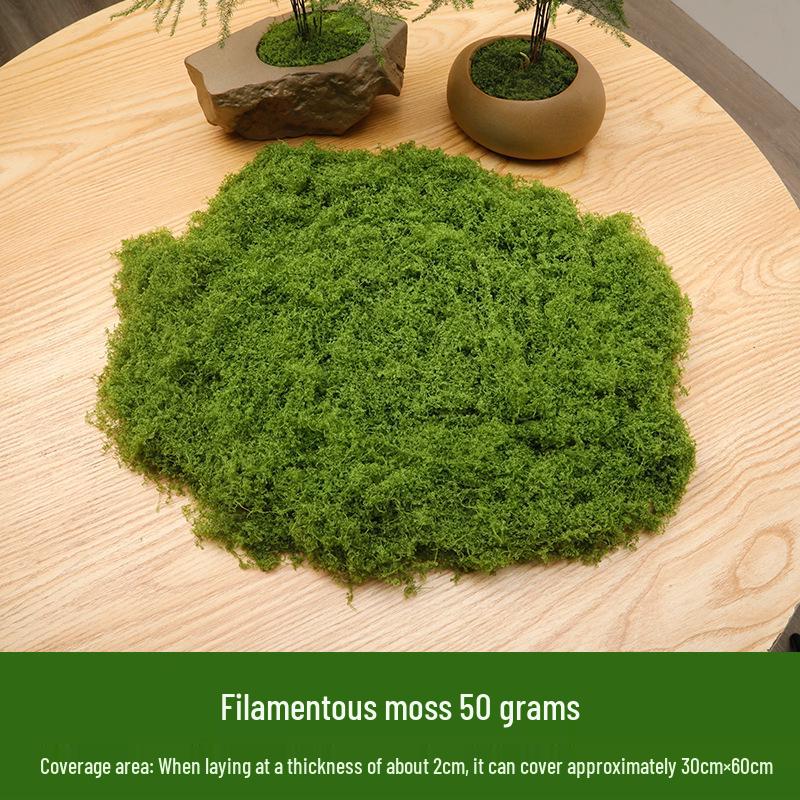 High Simulation Artificial Moss for Green Landscape Arrangement and Bonsai