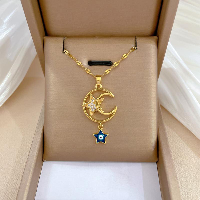 Korea Dongdaemun New Smart Shining Necklace Texture Simple Zircon Micro Inlaid Clavicle Chain