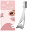 1pcs 3-In-1 Stainless Steel Eyeliner Aid Tool With Eyelash Brush Eye Makeup Stencil For Women Design Delicate Finish Long Wear