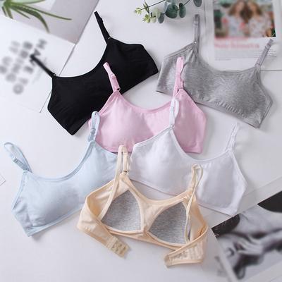 Kinder Meisjes BH's Tiener Ondergoed Katoen Spandex Effen Kleur Kinder Beha Tube Tops Kinder Student Training BH 10-16J