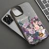 iPhone 11 13 15 Pro Max 12 14 Pro Max Kılıfları iPhone 16 15 Plus 13 Pro 12 Mini 13 Mini Buzlu Doku Boyalı Karikatür Çiçekler