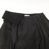 DRIES VAN NOTEN Black waist ribbon belt cotton and linen pleated skirt skirt 34 blackUsed