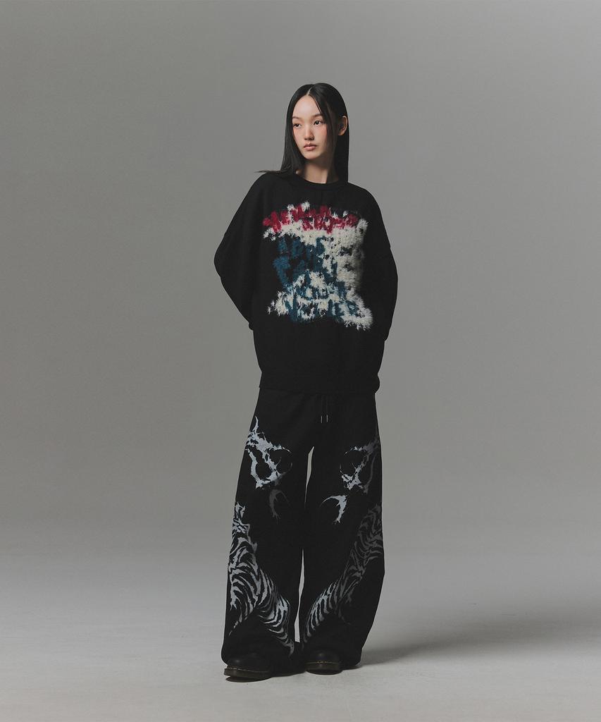 NOT4NERD Snake Bone Sweat Pants - Black