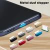 2 Stück 16PM Metall-Staubstecker für iPhone 16 15 Pro Max Plus USB Typ C Ladeanschlussstecker Stopper Handy Typ-C Schutzkappe