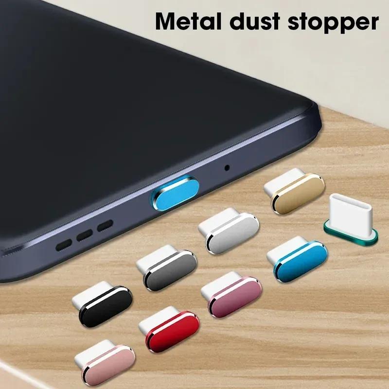 2 Stück 16PM Metall-Staubstecker für iPhone 16 15 Pro Max Plus USB Typ C Ladeanschlussstecker Stopper Handy Typ-C Schutzkappe