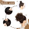 Miss Wig Synthetic Buns Hair Piece 60g Elastic Drawstring Large Curly Scrunchies Ponytail Extensions Hair for Women Daily Use