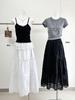 2026 Summer Elegant Women's A-line Skirt: Water-Soluble Lace, Crochet, Versatile Patchwork, Long, White