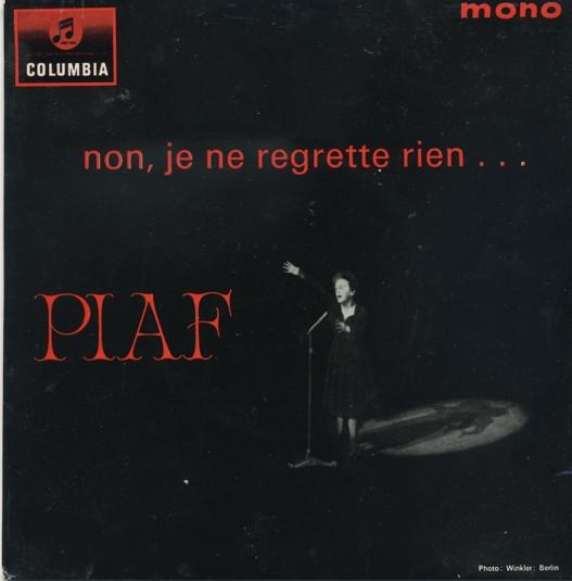 7inch Record EDITH PIAF  Non Je Ne Regrette Rien... SEG8308 Columbia 1964 UK Pop Used