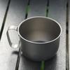 Pure Titanium Coffee Mug, Office Milk Tea Cup, Camping Sports Water Cup, Portable Outdoor Mug, 400ml