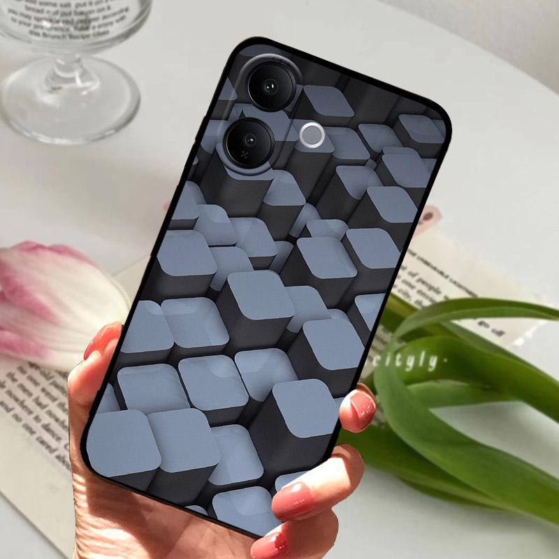 Vivo V60 Lite 5G Telefon Kılıfı İçin Moda Boyama Silikon Yumuşak TPU Kılıf VIVO V 60 LITE İçin Darbeye Dayanıklı Arka Kapak Lens Koruyucu