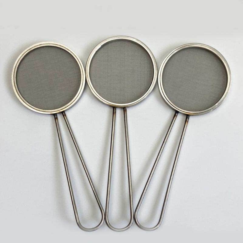 Lab Grade Metal Mesh Sieve With Comfortable Grip For Cell Separation And Chemicals Experiments Ergonomic Handle Strainer