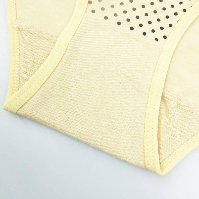 Cotton Mid-Rise Panties Plus Size Underwear for Women Cute Bow Dots Lady Briefs Lingerie 6 Pcs/set