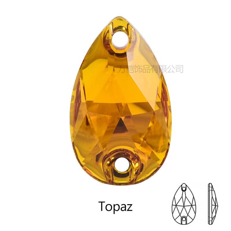 Resin Water Drop Flat Bottom Hand Sewn Drill, Silver Plated Bottom Double Hole Hand Sewn Flat Buckle Diy Clothing Luggage Accessories