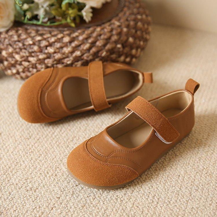 

[Ziyan] Velcro Mary Jane shoes women s summer 2025 new French flat-soled single shoes super soft beanie shoes 40 коричневый