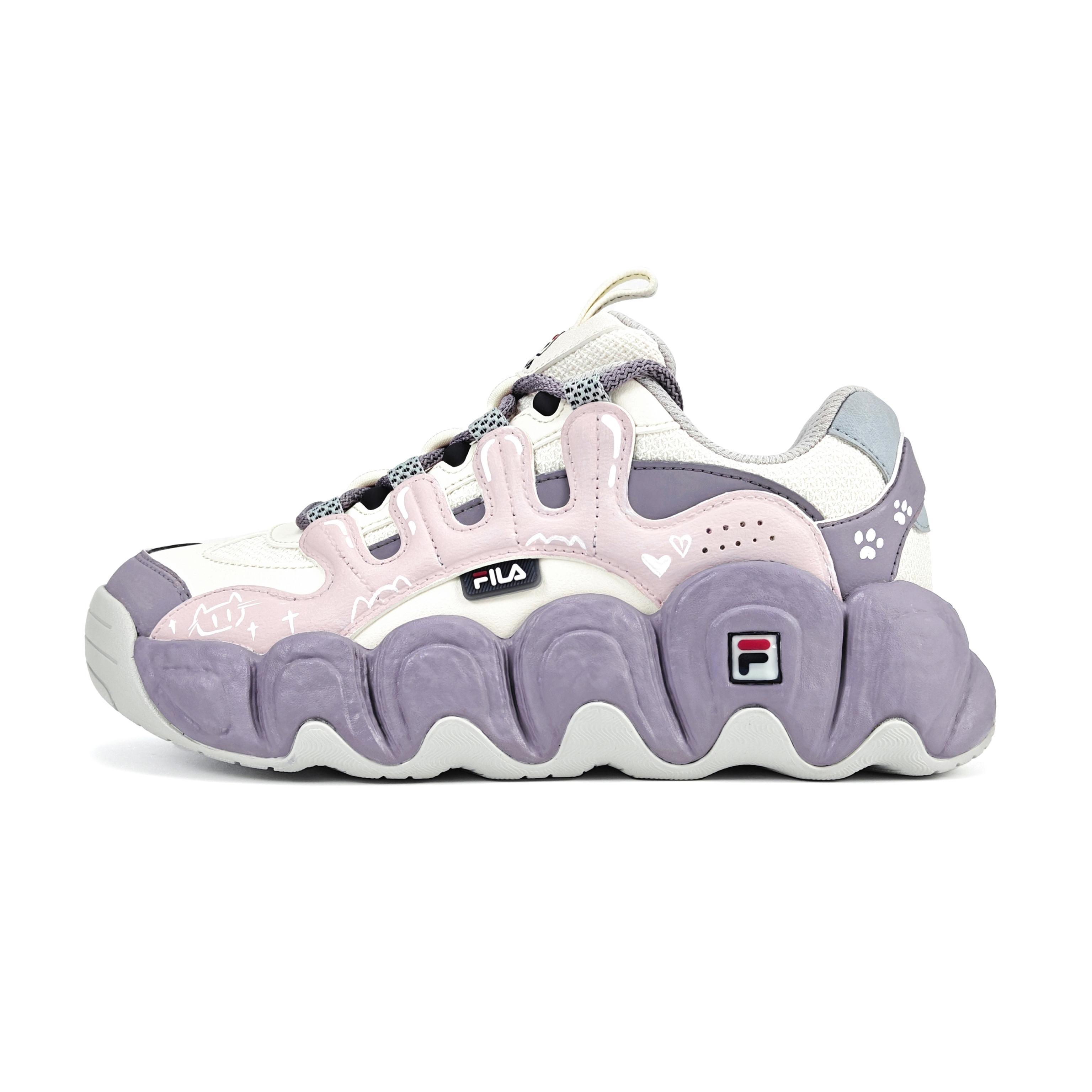 FILA Croissant Glutinous Meowth Trail Cushioning Abrasion Resistant Breathable Low top Chunky Sneakers Women s F52W541189FWA(Team1838-) 38
