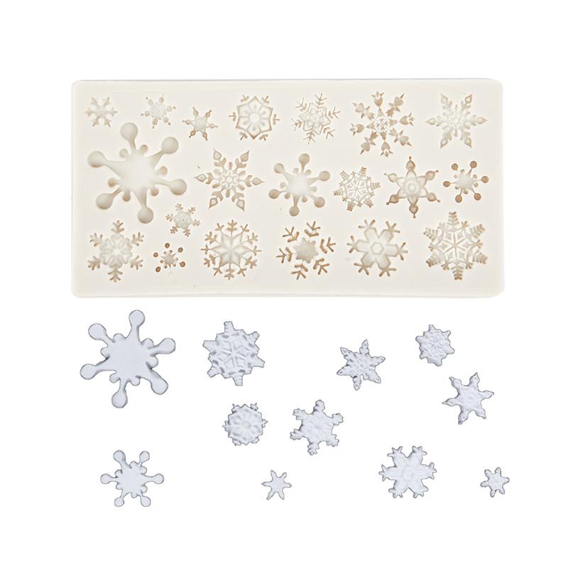 Christmas Snowflake Silicone Fondant Mold Cake Decorating Border Baking Mould 3D