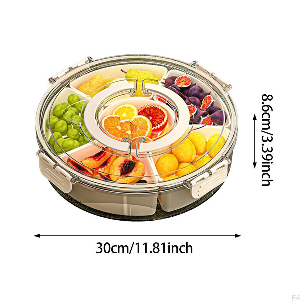 Appetizer Serving Box for Snacks with Round Compartments Treats